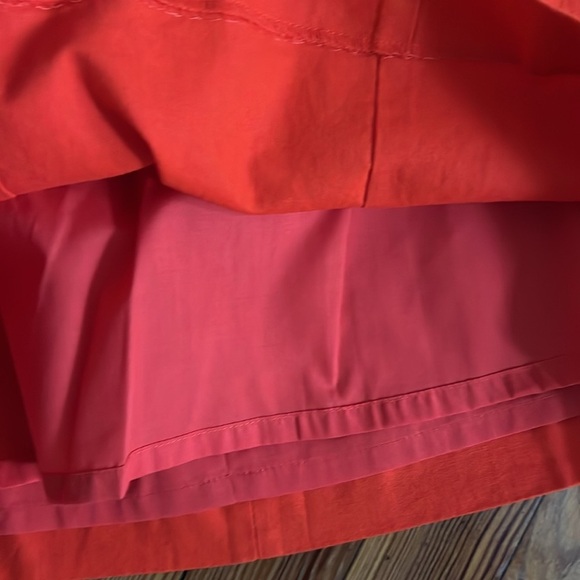 J. Crew Marine Orange A-Line Linen Blend Mini Skirt with Gold Buttons - OOP - Picture 7 of 7